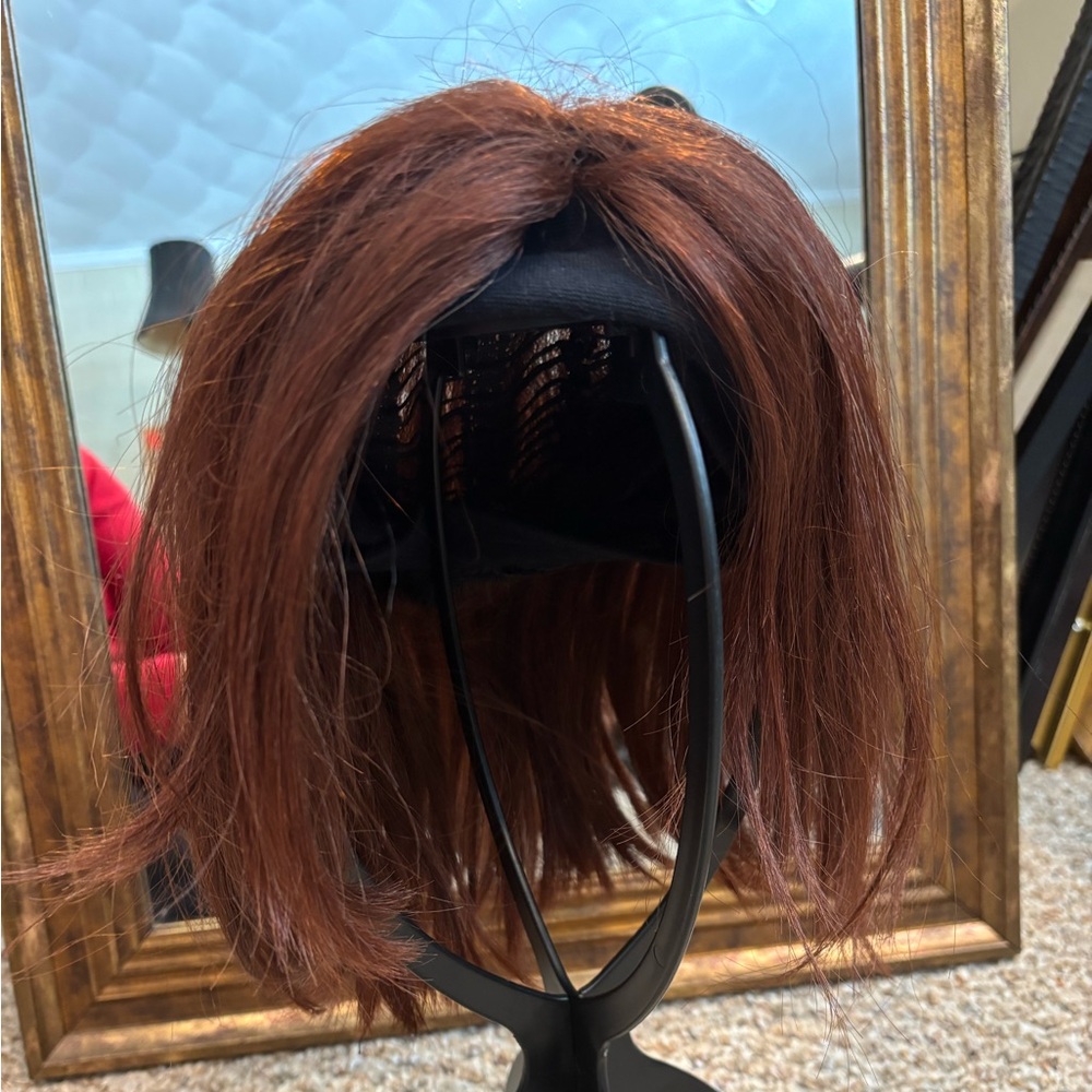 Auburn Brown Women's Headband Human Hair Wig